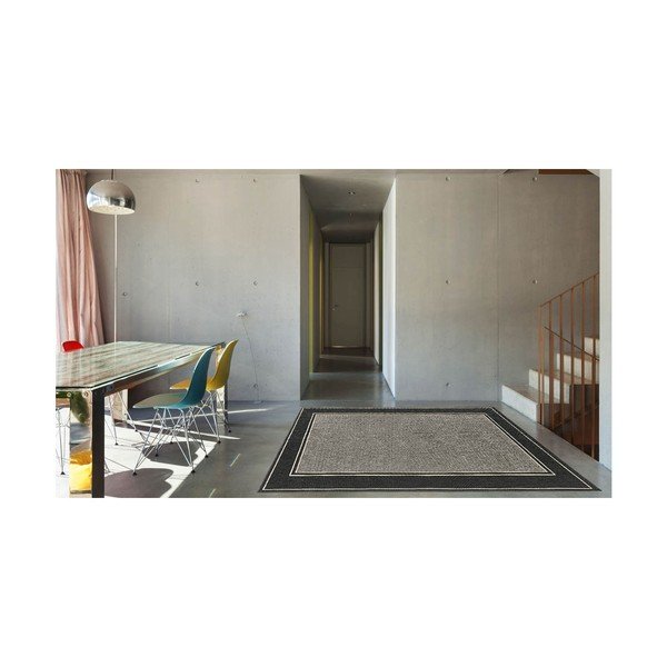 Covor foarte rezistent  Webtappeti Frame, 160 x 230 cm, gri-image-3