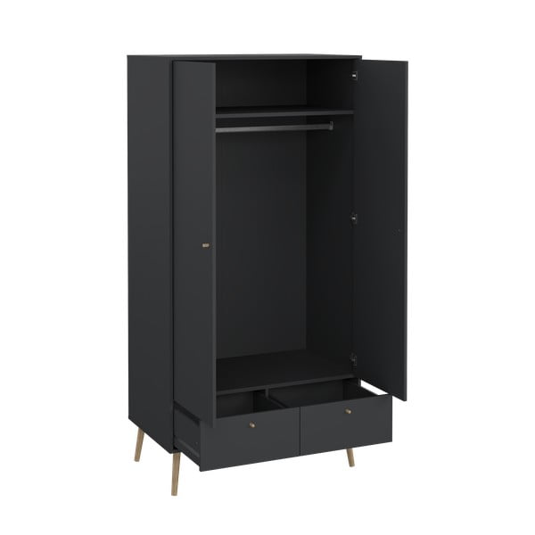 Șifonier gri antracit 99x200 cm Bodo – Tvilum-image-4