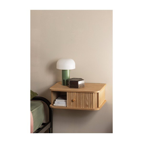 Noptieră în culoare naturală suspendată cu aspect de lemn de pin Jena – WOOOD-image-1