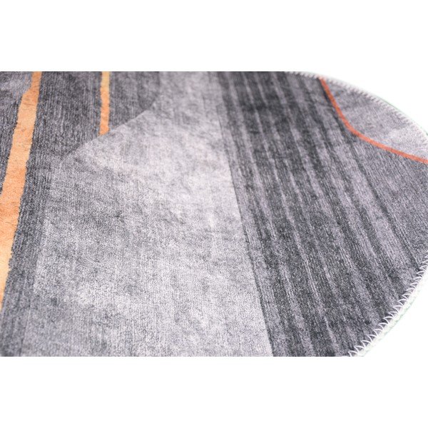 Covor gri lavabil rotund ø 120 cm Yuvarlak – Vitaus-image-2