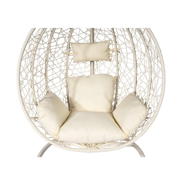 Fotoliu suspendat din ratan artificial crem Noela - Bonami Selection-image-4