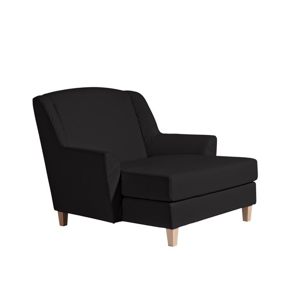 Șezlong din imitație de piele Max Winzer Judith, negru-image-2