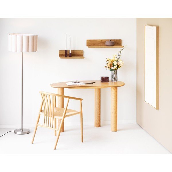 Lampadar bej/argintiu din in (înălțime 150 cm) Wattom – House Nordic-image-1