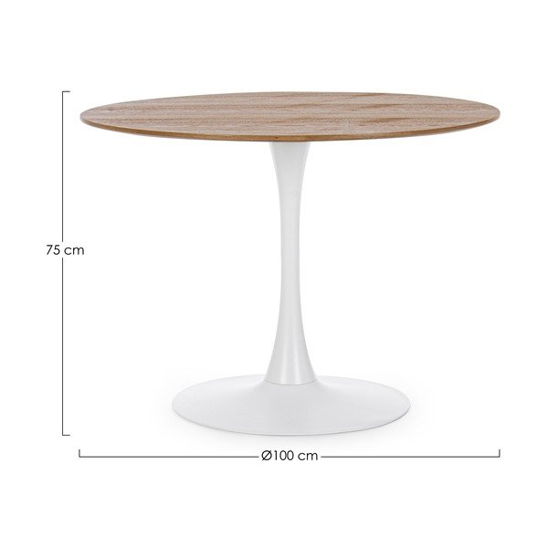 Masă de dining rotundă ø 100 cm Bloom – Bizzotto-image-2