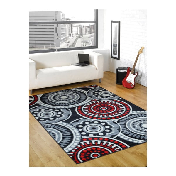 Covor Flair Rugs Cercles Grey, 133x190 c