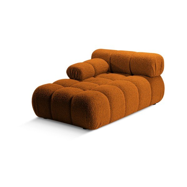Modul pentru canapea modulară portocaliu cu tapițerie din țesătură bouclé (cu colț pe partea stângă ) Bellis – Micadoni Home-image-3