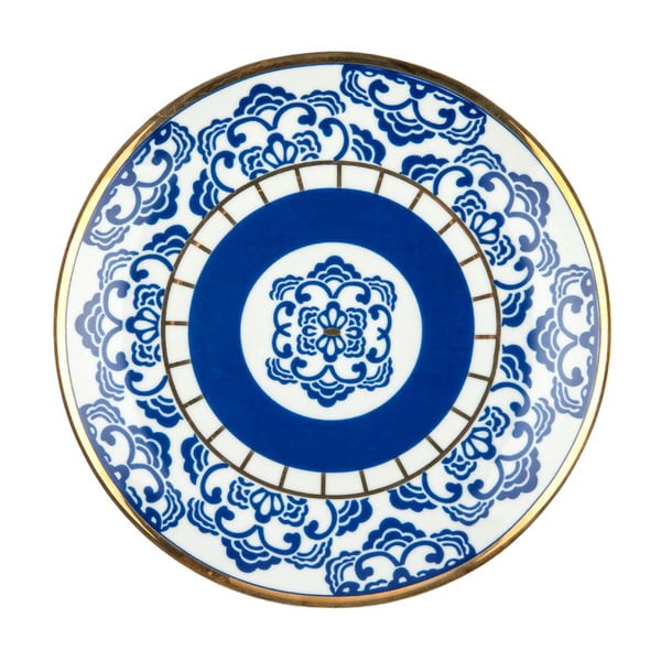 Farfurie din porțelan Vivas Melinda, Ø 23 cm, albastru - alb
