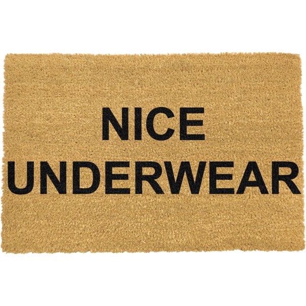 Covoraș intrare din fibre de cocos Artsy Doormats Nice Underwear, 40 x 60 cm