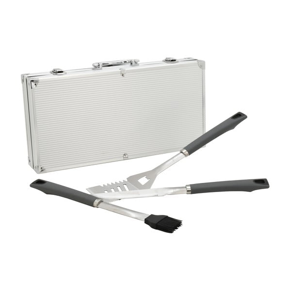 Set 11 ustensile de grătar cu servietă Cattara Alu Grey Line-image-3