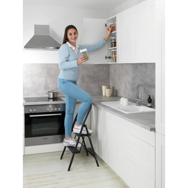 Scară Wenko Compact, înălțime 91,5 cm, negru-image-1