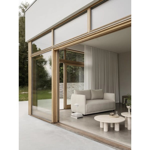 Măsuță de cafea bej rotundă din piatră ø 75 cm Volos – Blomus-image-3