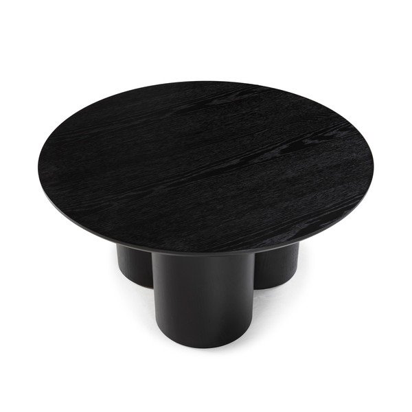 Măsuță de cafea neagră rotundă ø 80 cm Lua – MOME-image-4