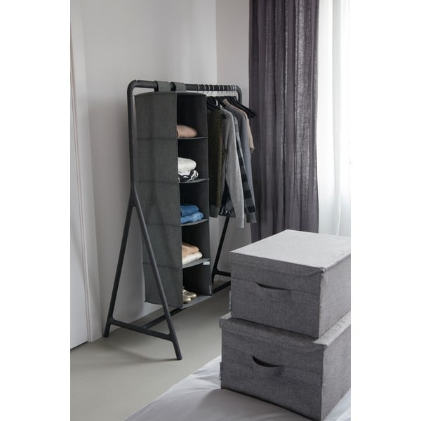 Cutie de depozitare gri din material textil cu capac 40x30x22 cm Soft Storage – Bigso-image-3