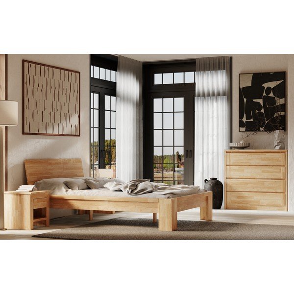 Comodă în culoare naturală joasă din lemn de stejar 105x96 cm Timo – Olivia Living-image-1