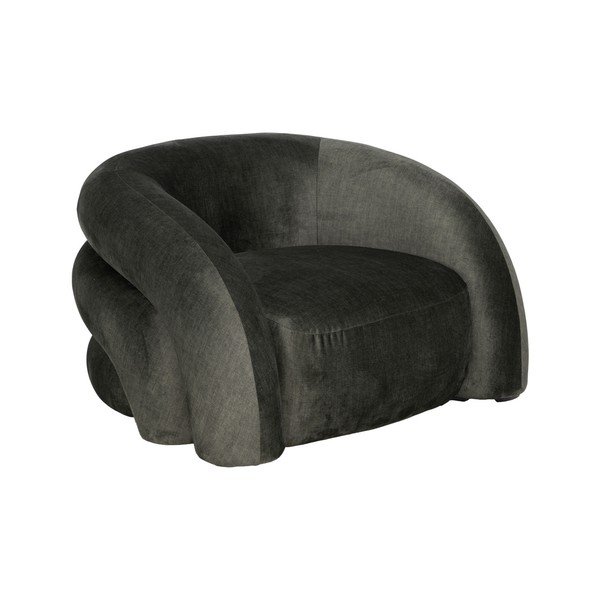 Fotoliu verde închis cu tapițerie din catifea Archie – Ixia