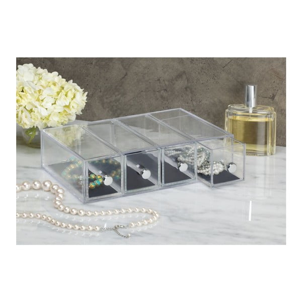 Organizator cu 4sertare iDesign Clarity, înălțime 25,5 cm-image-1