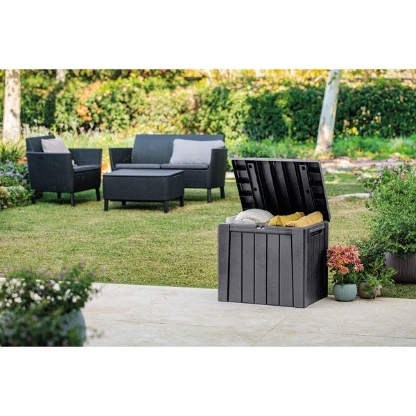 Cutie de depozitare pentru grădină gri închis din plastic Urban – Keter-image-1