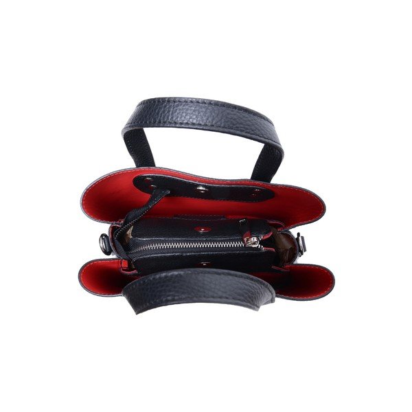 Geantă de mână din piele Roberta M Galilea, negru-image-4