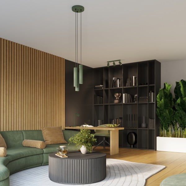 Lustră verde ø 19,5 cm Gleam – Sollux-image-1