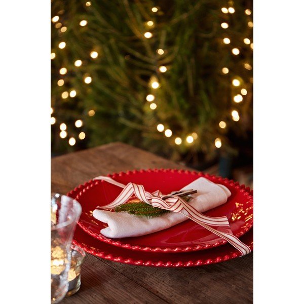 Farfurie din gresie Costa Nova, ø 28,4 cm, roșu rubin-image-1