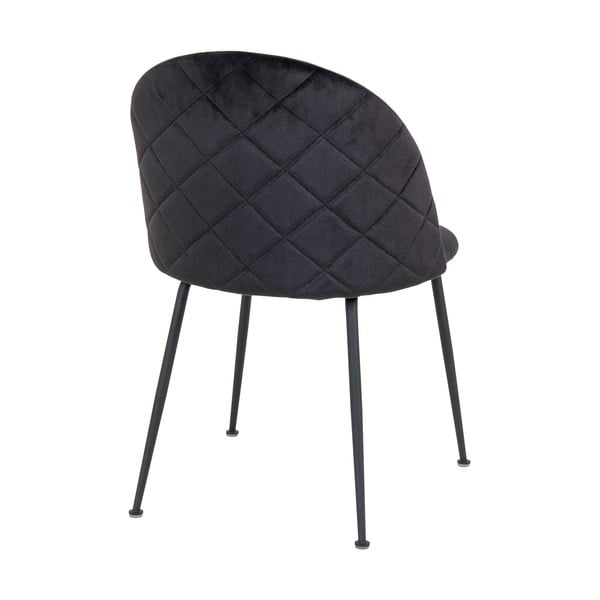 Scaune de dining negre 2 buc. din catifea Geneve – House Nordic-image-2