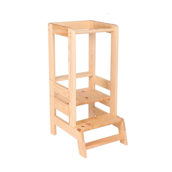 Scaun turn din lemn pentru copii MeowBaby