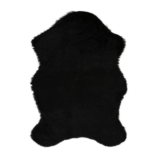 Covor din blană artificială Pelus Black, 150 x 200 cm, negru