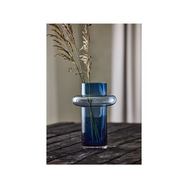Vază din sticlă Lyngby Glas Tube, înălțime 30 cm, albastru închis-image-2