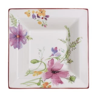 Bol pătrat din porțelan Villeroy & Boch Mariefleur Gifts, motiv floral, multicolor
