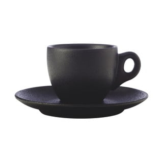 Ceașcă cu farfurie din ceramică Maxwell & Williams Caviar, 80 ml, negru