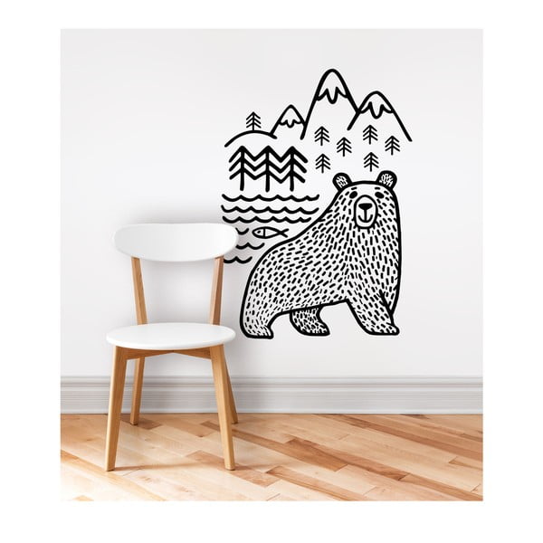 Autocolant pentru perete Wild Bear Animal, 42x60 cm