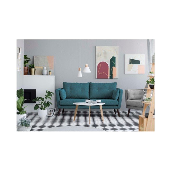 Canapea cu 3 locuri Mazzini Sofas Elena, turcoaz-image-2