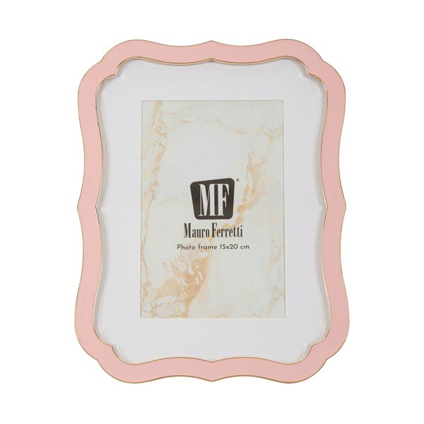 Ramă foto roz-deschis cu picior de susținere din metal/din sticlă 17x22 cm Margot – Mauro Ferretti-image-2