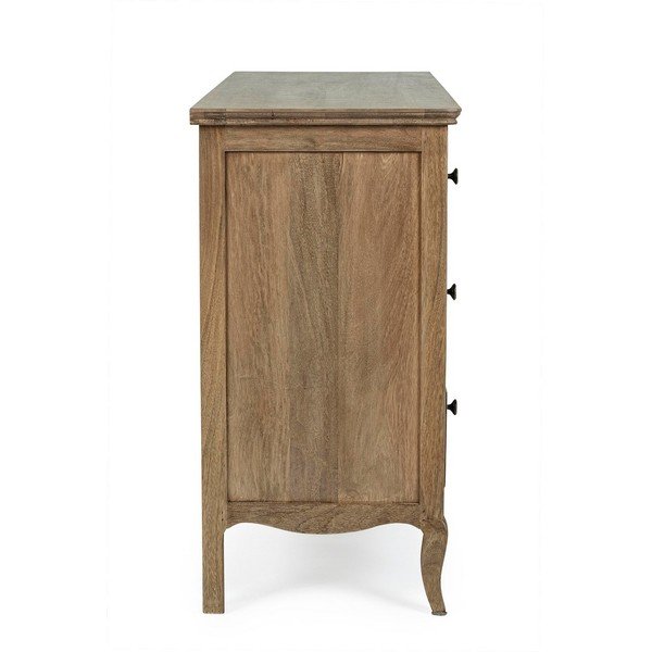 Comodă în culoare naturală închisă din lemn de mango 125x80x42 cm Domitille – Bizzotto-image-3