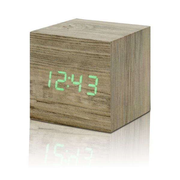 Ceas deșteptător digital Wooden Cube Click – Gingko-image-3