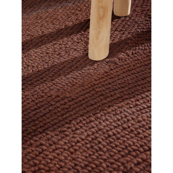 Covor tip traversă cărămiziu țesut manual din lână 80x200 cm Calmio – Hanse Home-image-4