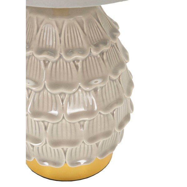 Veioză bej din ceramică cu abajur textil (înălțime 30,5 cm) Pigny – Mauro Ferretti-image-3