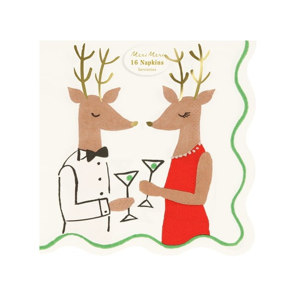 Șervețele 16 buc. din hârtie Mr. & Mrs. Reindeer – Meri Meri-image-1