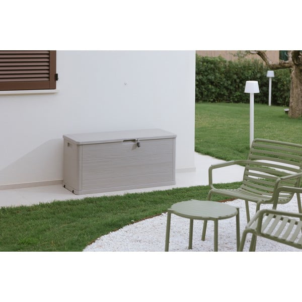 Cutie de depozitare pentru grădină gri deschis din plastic Woodys – Toomax-image-1