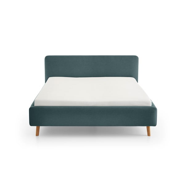 Pat albastru tapițat fără somieră 120x200 cm Mattis – Meise Möbel-image-4