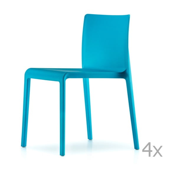 Set 4 scaune Pedrali Volt, albastru