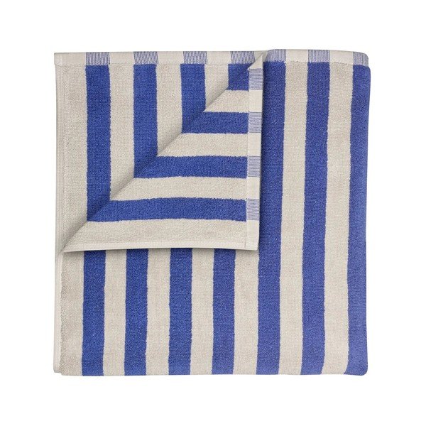 Prosop albastru/crem din bumbac organic din frotir 70x140 cm Arto – Blomus