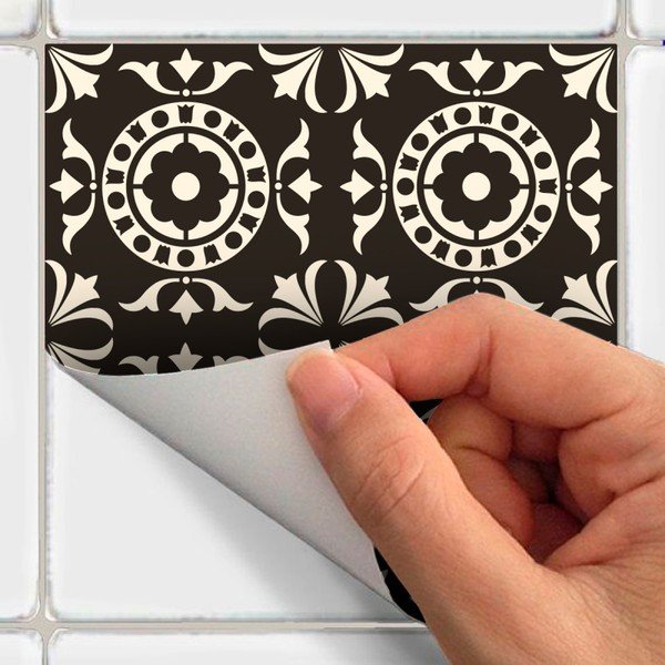 Set 9 autocolante de perete Ambiance Tiles Azulejos Pompei, 20 x 20 cm-image-2