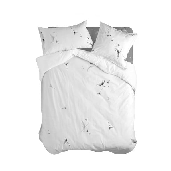 Husă de pilotă albă din bumbac pentru pat dublu 200x200 cm Dandelion – Blanc