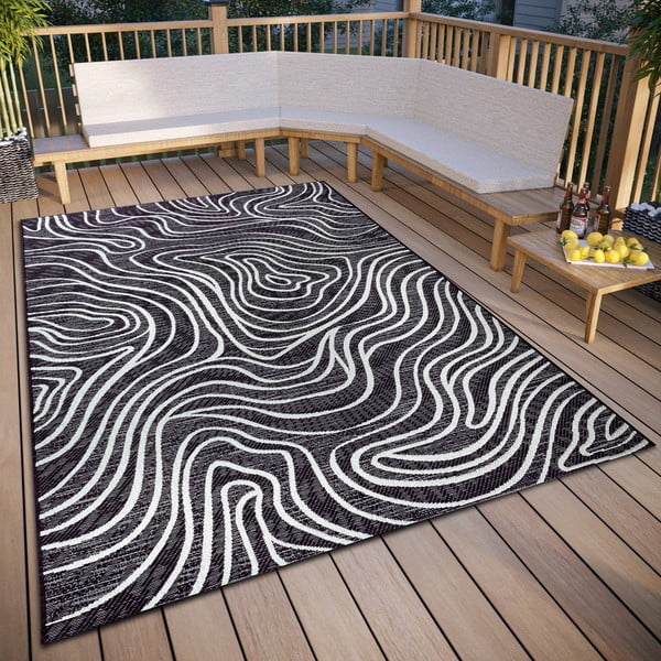 Covor de exterior gri antracit 194x290 cm – Elle Decoration-image-1