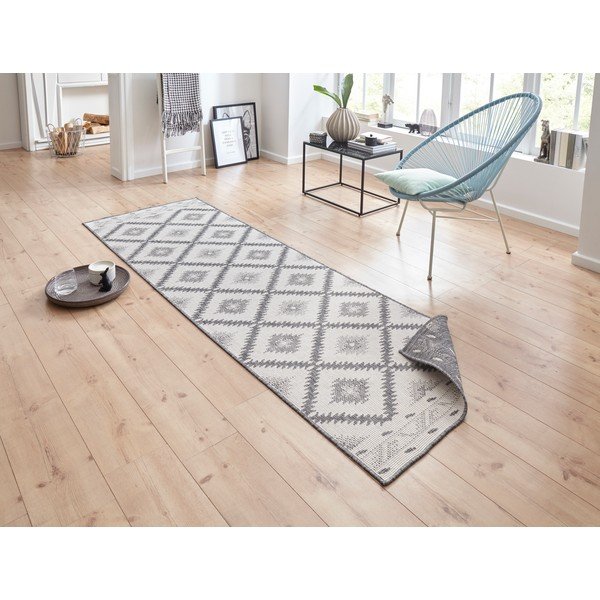 Covor adecvat pentru exterior NORTHRUGS Malibu, 80 x 350 cm, gri-crem-image-1