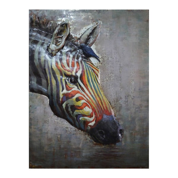 Tablou artizanal Vivorum Zebra, 60 x 80 cm