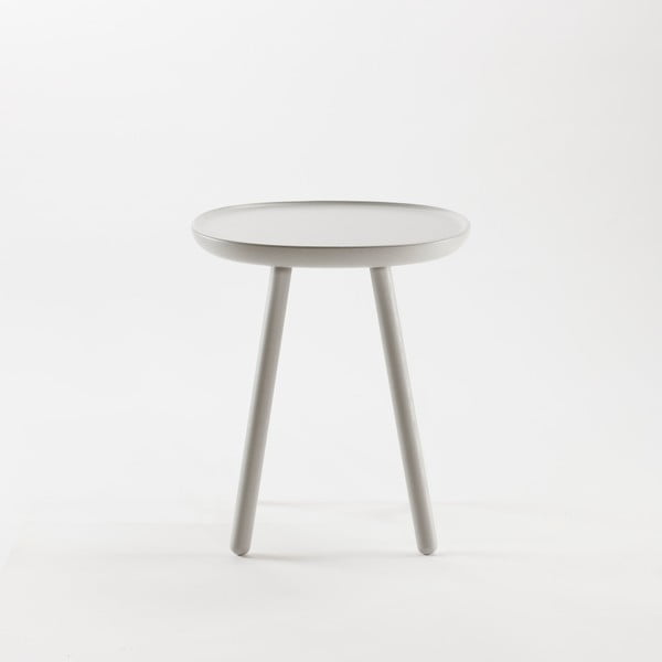 Măsuță auxiliară din lemn masiv EMKO Naïve, ø 45 cm, gri-image-4