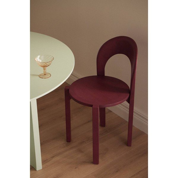 Scaune de dining burgundy 2 buc. din lemn de stejar Vectrina – Ellos Home-image-1