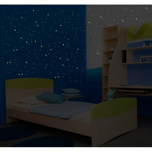 Set autocolante fosforescente de perete Ambiance Milky Way, 240 buc.-image-2